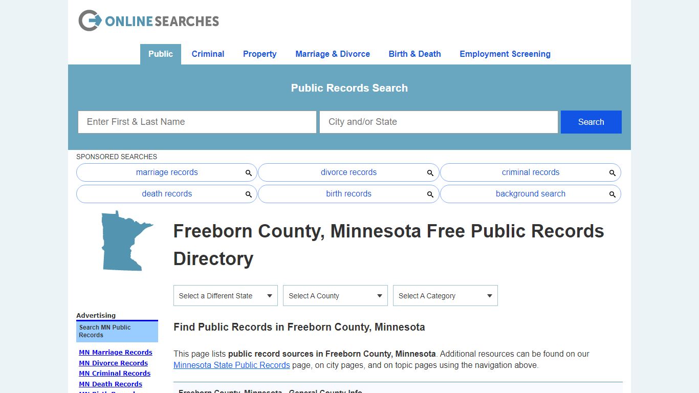 Freeborn County, Minnesota Public Records Directory